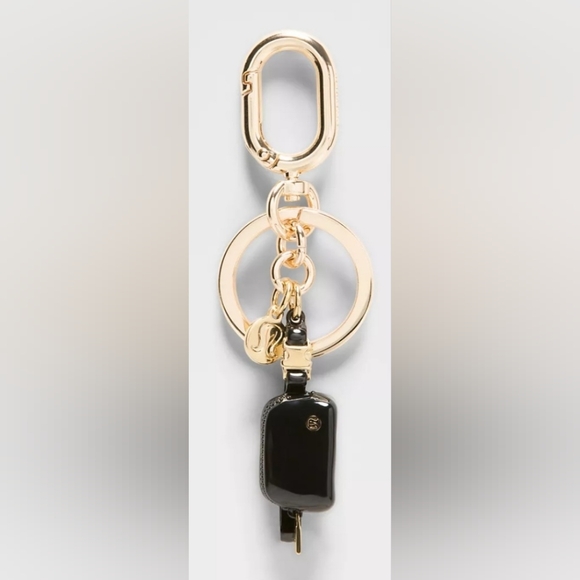 lululemon athletica Accessories - Lululemon Everywhere Belt Bag Charm Keychain, Black And Gold. New!